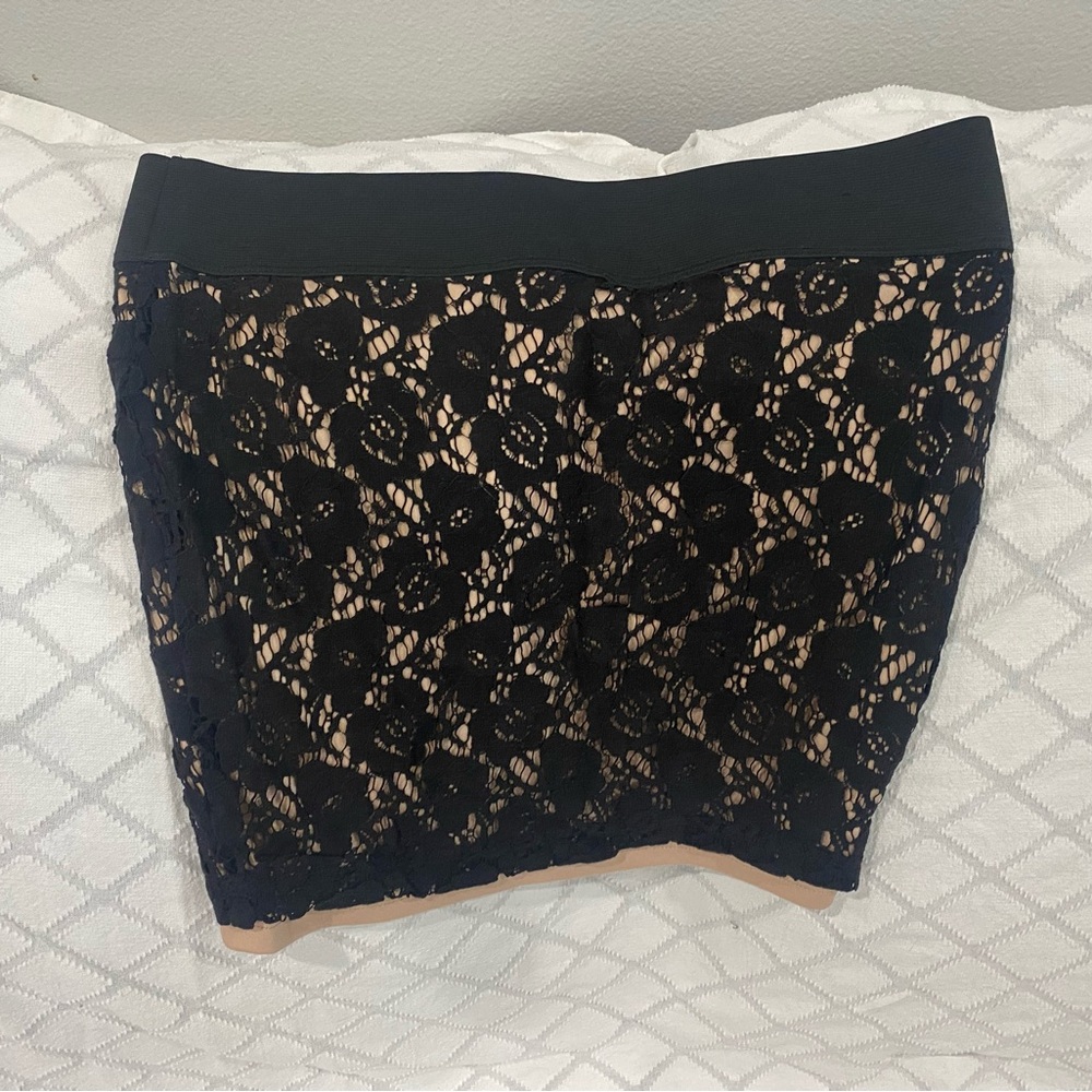 Stoosh Black Lace Pencil Skirt